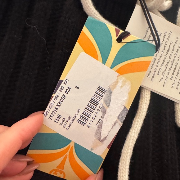 Gucci x Adidas Navy and Green Knit Joggers - Picture 3 of 5